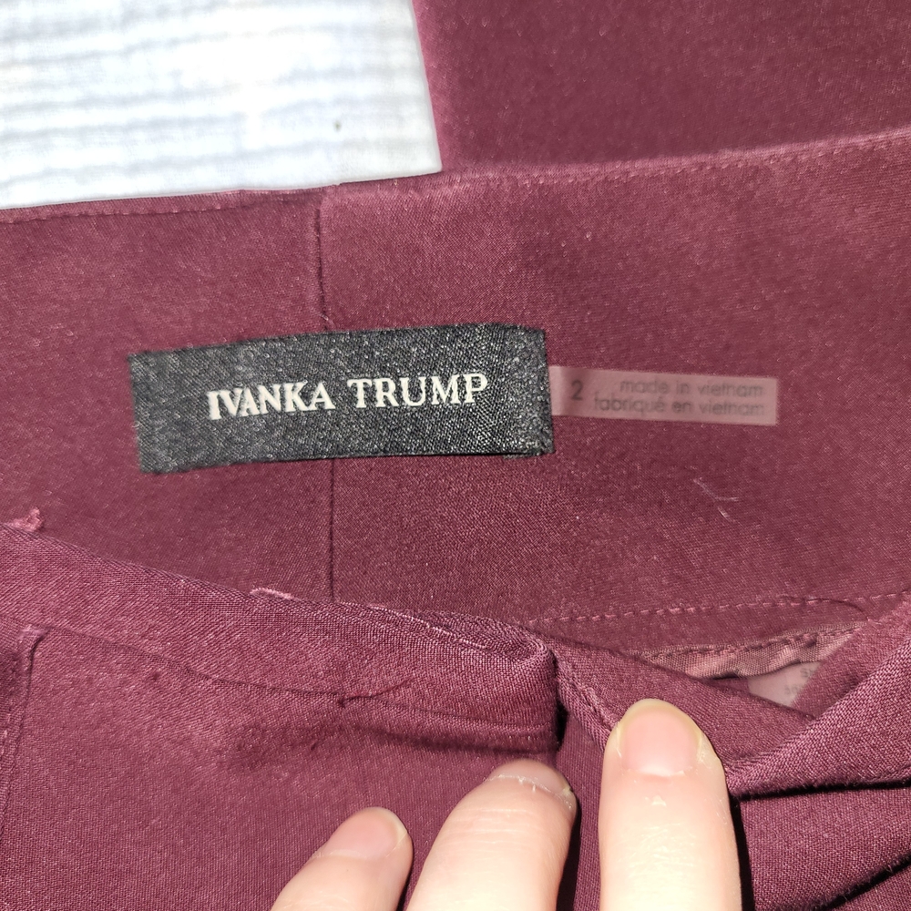 Ivanka Trump Burgundy Slacks